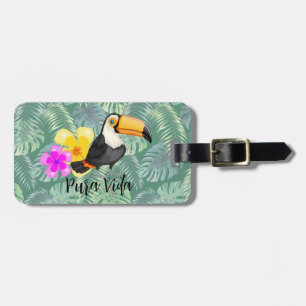 Etiqueta De Bagagem Tropical Toucan Pura Vida Design