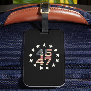 Etiqueta De Bagagem Trump 45 47 Estrelas Bandeira Americana Vintage EU