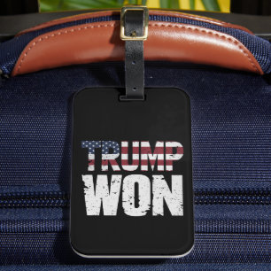 Etiqueta De Bagagem Trump Ganhou 47º Presidente dos EUA Venceu Eleição