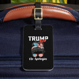 Etiqueta De Bagagem Trump Girl sem desculpas à eleição presidencial