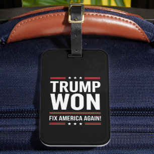 Etiqueta De Bagagem Trump Venceu MAGA Trump Vencedor 2024 Conserte a A