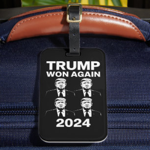 Etiqueta De Bagagem Trump Venceu Novamente Eleição 2024 Dia de Inaugur