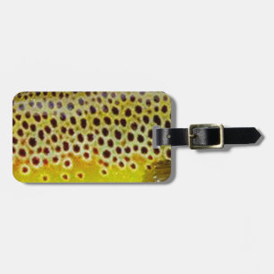 Etiqueta De Bagagem Truta de Brown por PatternWear©