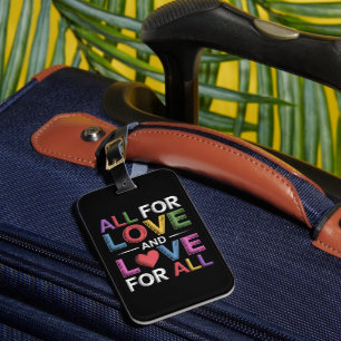Etiqueta De Bagagem Tudo Pelo Amor E Amor Para Todos Mês do Orgulho LG
