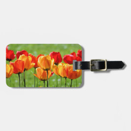Etiqueta De Bagagem Tulipas Amarelas E Vermelhas