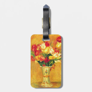 Etiqueta De Bagagem Tulipas de Pierre Renoir, Impressionismo Vintage A