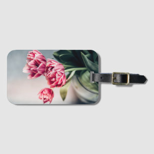 Etiqueta De Bagagem Tulipas em um vaso