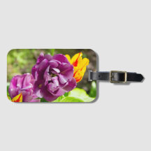 Tulipas lilás num dia ensolarado