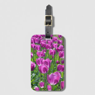 Etiqueta De Bagagem Tulipas Roxas