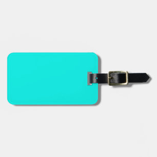 Etiqueta De Bagagem Turquesa Azul-Teal Aqua Fluorescente Personalizado