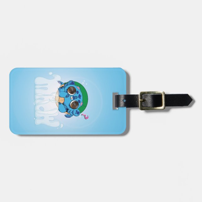 Etiqueta De Bagagem Turtlecat Graffiti Bubble's Mrow? (Frente Horizontal)