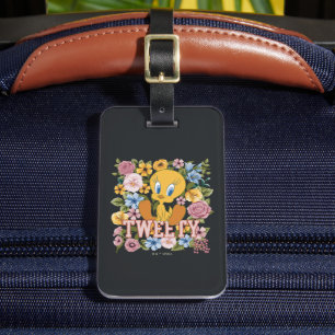 Etiqueta De Bagagem TWEETY™ Gráfico de Bordado Floral