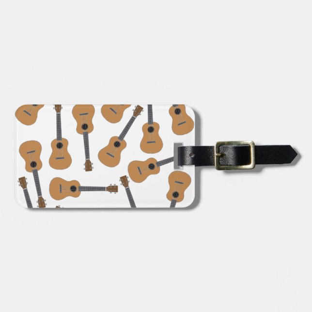 Etiqueta De Bagagem Ukuleles Uke (Frente Horizontal)
