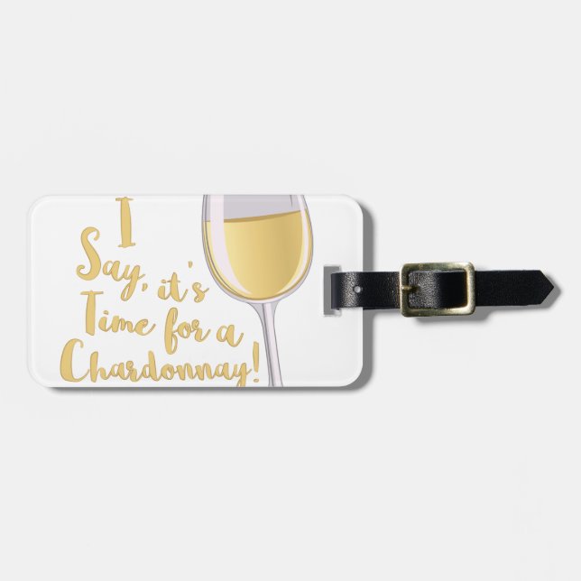 Etiqueta De Bagagem Um Chardonnay (Frente Horizontal)