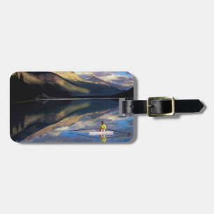 Etiqueta De Bagagem Um remador no Lago Banff no Canadá (MR)