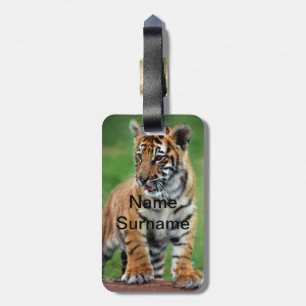 Etiqueta De Bagagem Um tigre de bebê bonito