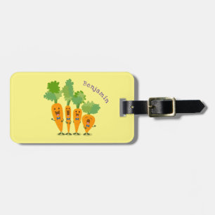 Etiqueta De Bagagem Uma ilustração de desenho animado do quarteto de c