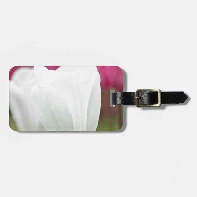 Etiqueta De Bagagem Uma Tulipa Branca (Frente Horizontal)
