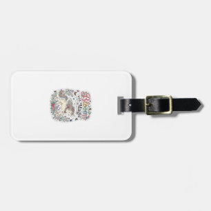 Etiqueta De Bagagem Unicorn Bloom com Tipografia Premium Vetorial Mági