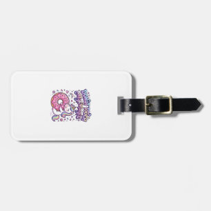 Etiqueta De Bagagem Unicórnio Donut Toque no Meu Presente Mágico Stick