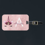 Etiqueta De Bagagem Unicórnio Rosa Brilho Princesa Monograma Nome<br><div class="desc">Rosa Bege e Rosa Dourado Princesa Unicórnio Brilho Monograma Nome e Inicial Etiqueta de Bagagem. Esta etiqueta de bagagem é perfeita para um casamento de destino ou viagem de férias para a Irlanda. A Etiqueta de Bagagem Princesa Unicórnio Rosa é perfeita para um favor de festa de aniversário de menina....</div>
