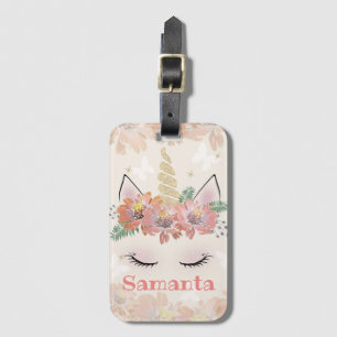 Etiqueta De Bagagem Unicórnio, rosto Unicórnio, personalizado