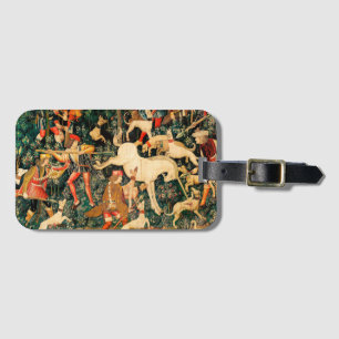 Etiqueta De Bagagem Unicórnio Tapestries Clássico Medieval Defende Caç
