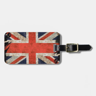 Etiqueta De Bagagem Union Jack shredded envelhecido