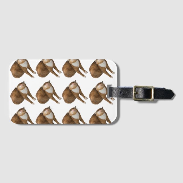 Etiqueta De Bagagem Upside-Down Sunshine Cat (Frente Horizontal)