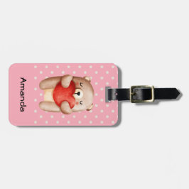 Etiqueta De Bagagem Urso Corado Corado Corado Carregando