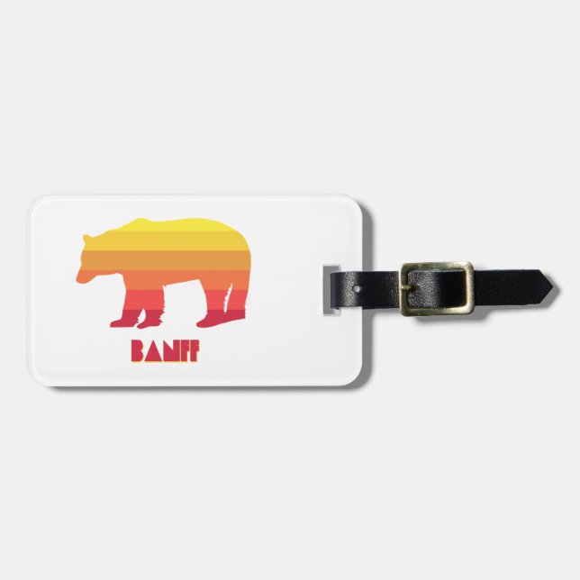 Etiqueta De Bagagem Urso de Banff (Frente Horizontal)