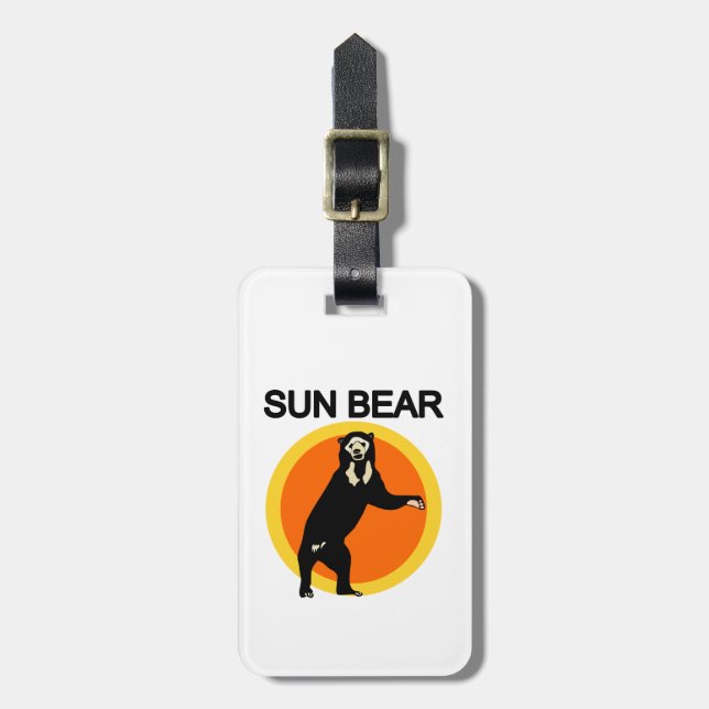 Etiqueta De Bagagem Urso de Sun (Frente Vertical)