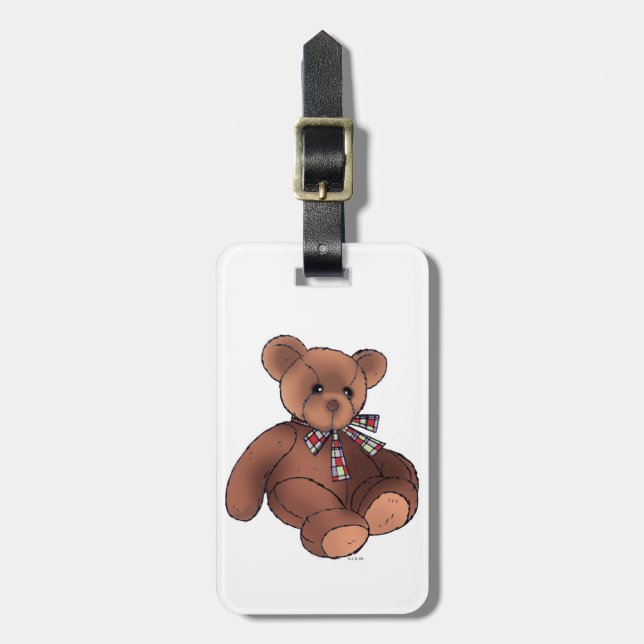 Etiqueta De Bagagem Urso de ursinho de Brown (Frente Vertical)