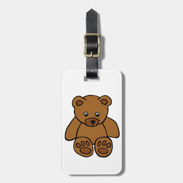 Etiqueta De Bagagem Urso de ursinho de Brown (Frente Vertical)