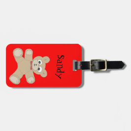 Etiqueta De Bagagem Urso de ursinho subtil bonito feito sob encomenda