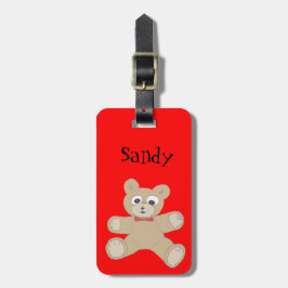Etiqueta De Bagagem Urso de ursinho subtil bonito feito sob encomenda