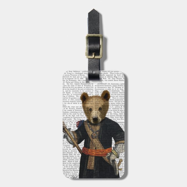 Etiqueta De Bagagem Urso em Robôs Azuis 2 (Frente Vertical)