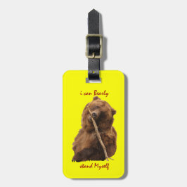Etiqueta De Bagagem Urso engraçado