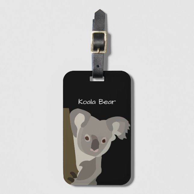 Etiqueta De Bagagem Urso Koala Personalizado (Frente Vertical)
