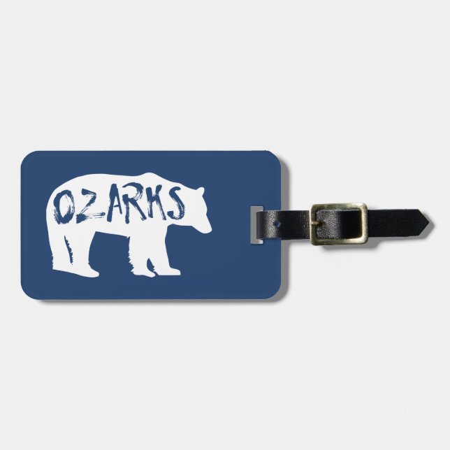 Etiqueta De Bagagem Urso Ozarks (Frente Horizontal)