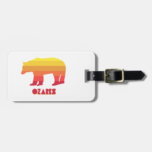 Etiqueta De Bagagem Urso Ozarks (Frente Horizontal)