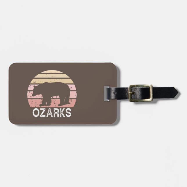 Etiqueta De Bagagem Urso Ozarks (Frente Horizontal)