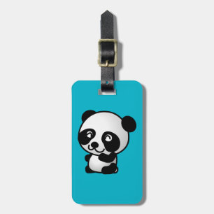 Etiqueta De Bagagem Urso-panda branco e preto