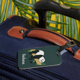Etiqueta De Bagagem Urso Panda Preguiçoso