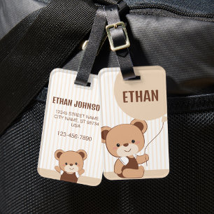 Etiqueta de Bagagem Urso Personalizado Fofa