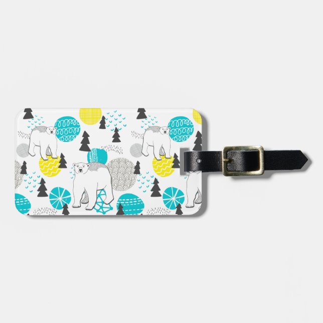 Etiqueta De Bagagem Urso polar (Frente Horizontal)