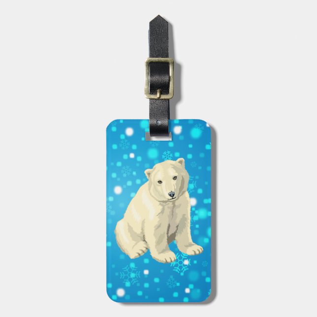 Etiqueta De Bagagem urso polar (Frente Vertical)