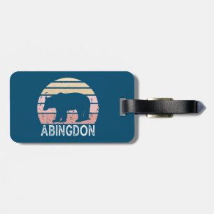 Etiqueta De Bagagem Urso Retro de Abingdon Virgínia