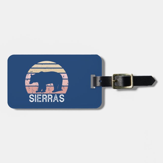 Etiqueta De Bagagem Urso Retro Sierras (Frente Horizontal)