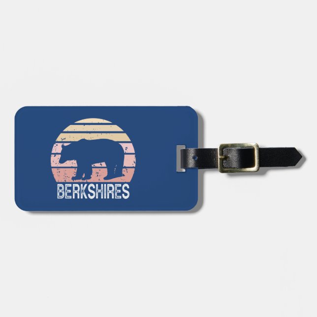 Etiqueta De Bagagem Urso Retroativo Berkshires (Frente Horizontal)